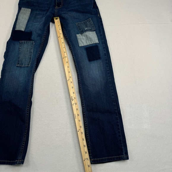 Levis 511 Slim Patchwork Jeans Boys Size 16 28X28 Dark Wash Mid Rise - Picture 9 of 15